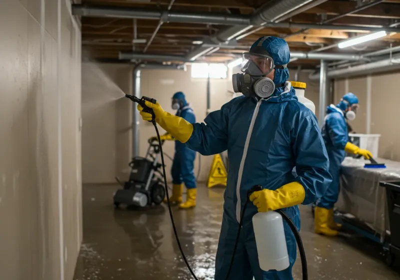 Basement Sanitization and Antimicrobial Treatment process in Yanceyville, NC